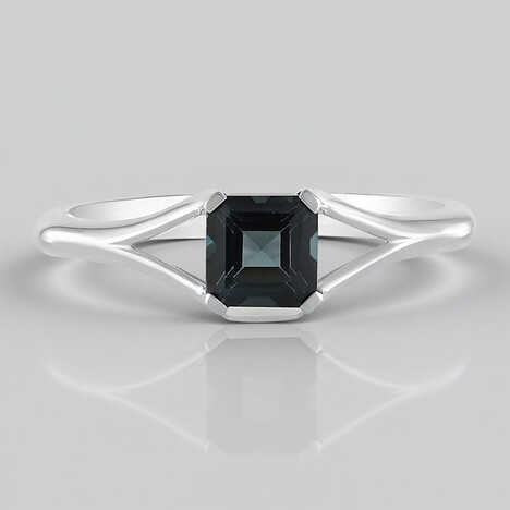 Anello in argento con Topazio Blu Londra