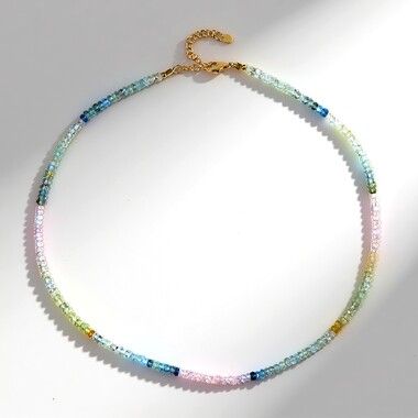 Collana in argento con Berillo Fancy