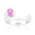 Anello in argento con Zaffiro Rosa di Tuléar (Pallanova)