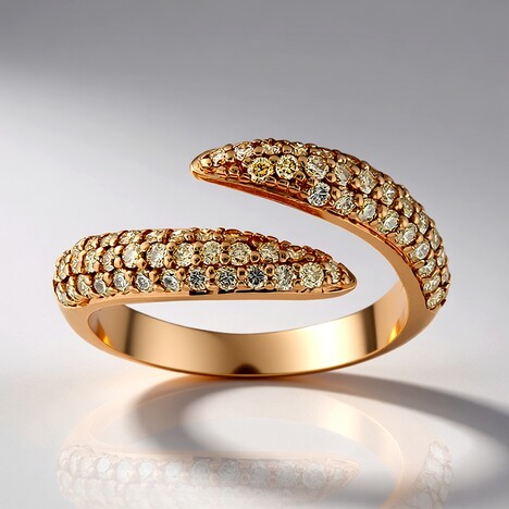 Anello in oro con Diamante Rose de France SI1 di Argyle (Annette)