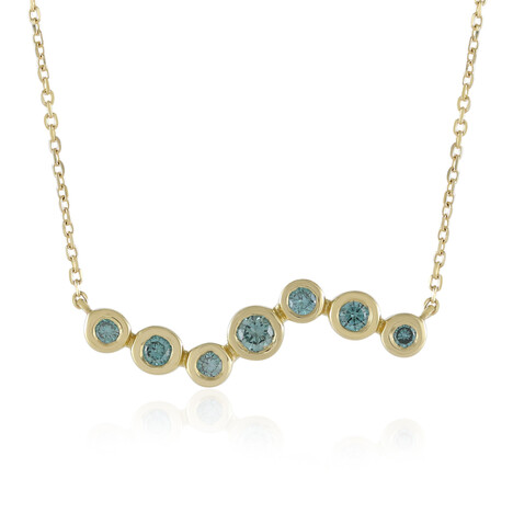 Himmelblauer VS1 Brillant-Goldcollier