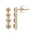 Boucles d'oreilles en or et Diamant champagne I2 (de Melo)