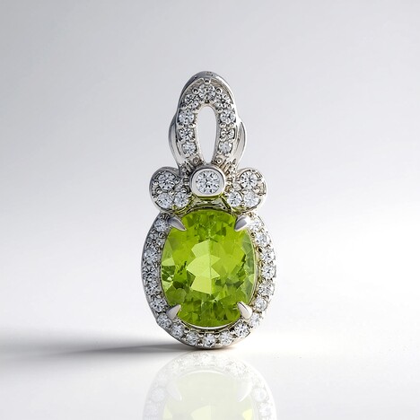 Pendentif en argent et Péridot