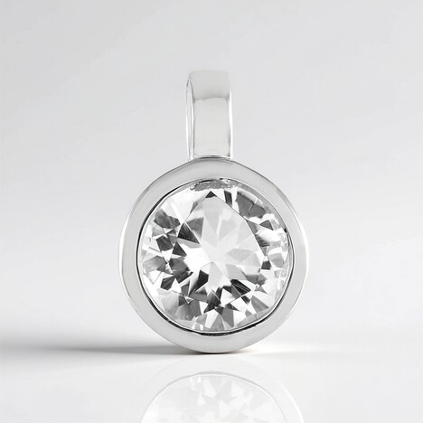 Ciondolo in argento con Quarzo Bianco