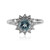 Anillo en plata con Topacio azul cielo