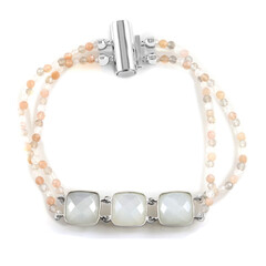 Bracciale in argento con Pietra di Luna Bianca (KM by Juwelo)