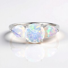 Anello in argento con Opale di Welo (de Melo Essence)