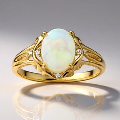 Anello in oro con Opale di Welo AAA (CIRARI)