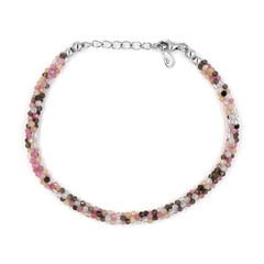 Edelstein-Silberarmband