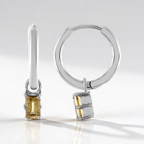 Orecchini in argento con Zircone Giallo