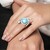 Anillo en plata con Larimar