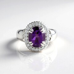 Anello in argento con Ametista Zambiana (Dallas Prince Designs)