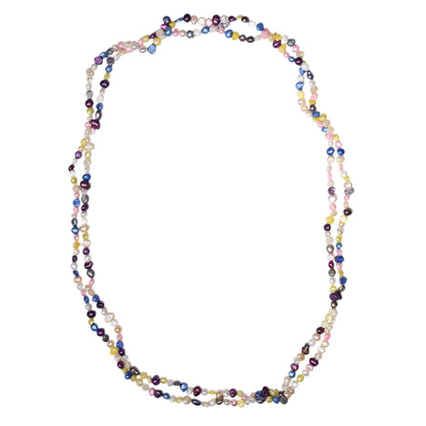 Zilveren halsketting met zoetwater kweekparels (TPC)