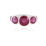 Pinkfarbener Madagaskar-Saphir-Silberring (de Melo Essence)