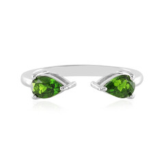 Anello in argento con Diopside Russo