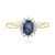 Blauer Saphir-Goldring