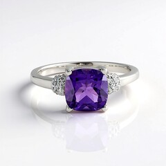 Anello in argento con Ametista Uruguay