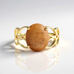 Anello in argento con Quarzo Rutilato Ramato