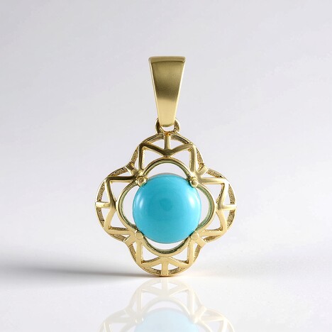 Ciondolo in oro con Turchese Sleeping Beauty (Ornaments by de Melo)