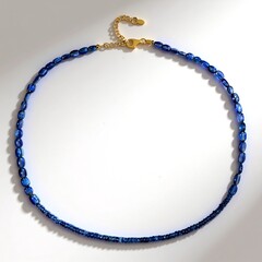 Collana in argento con Cianite del Nepal