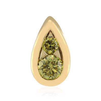 Gouden hanger met een gele VS1 diamant (Annette)
