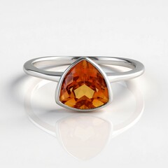 Anello in argento con Quarzo Arancione