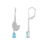 Pendientes en plata con Apatita azul