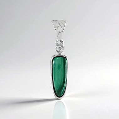 Colgante en plata con Malaquita (MONOSONO COLLECTION)
