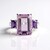 Bague en argent et Améthyste Rose de France