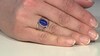 Zilveren ring met een lapis lazuli (Bali Barong)