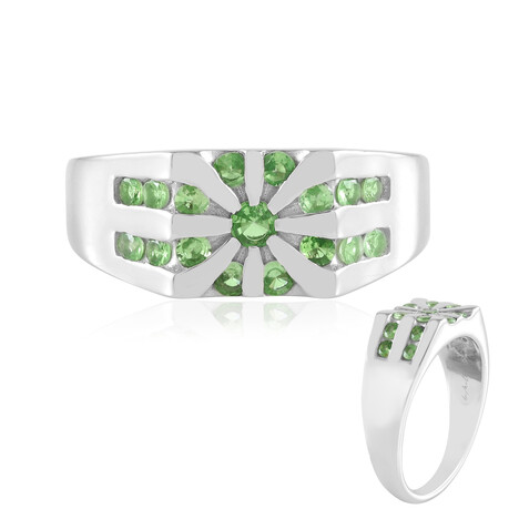 Tansania-Tsavorit-Silberring (de Melo Essence)