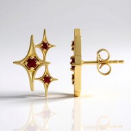Pendientes en plata con Rubí de Tanzania
