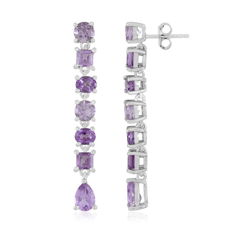 Pendientes en plata con Amatista Rosa de Francia
