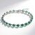 Bracelet en argent et Quartz vert