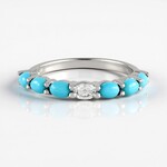 Anello in argento con Turchese Sleeping Beauty (Faszination Türkis)