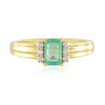 Anillo en plata con Esmeralda de Rusia