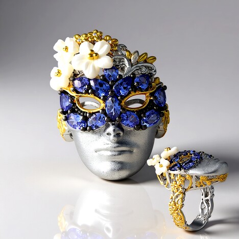 Anello in argento con Tanzanite (Gems en Vogue)