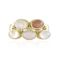 Zilveren ring met regenboog maanstenen (KM by Juwelo)