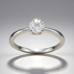 Anello in argento con Topazio Bianco