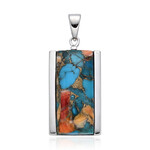 Colgante en plata con Piedra preciosa