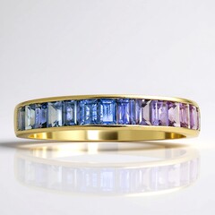 Anello in oro con Zaffiro Fancy (CIRARI)