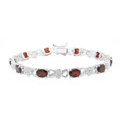 Mozambique Garnet Silver Bracelet