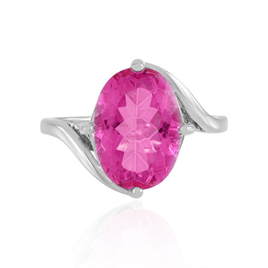 Pinkfarbener Quarz-Silberring