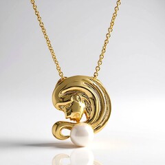 Collana in argento con Perla d'Acqua Dolce Bianca