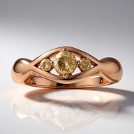 Anillo en oro con Diamante rosa de Francia de Argyle VS1 (Annette)