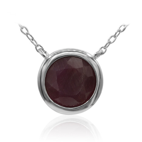 Ruby Silver Necklace