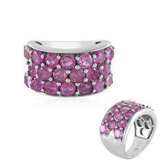 Bague en argent et Saphir rose de Madagascar (de Melo)