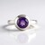 Anello in argento con Ametista Uruguay