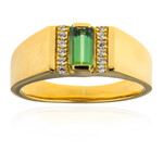 Grüner Benedito-Turmalin-Silberring (Adela Silber)