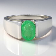 Bahia Emerald Silver Ring